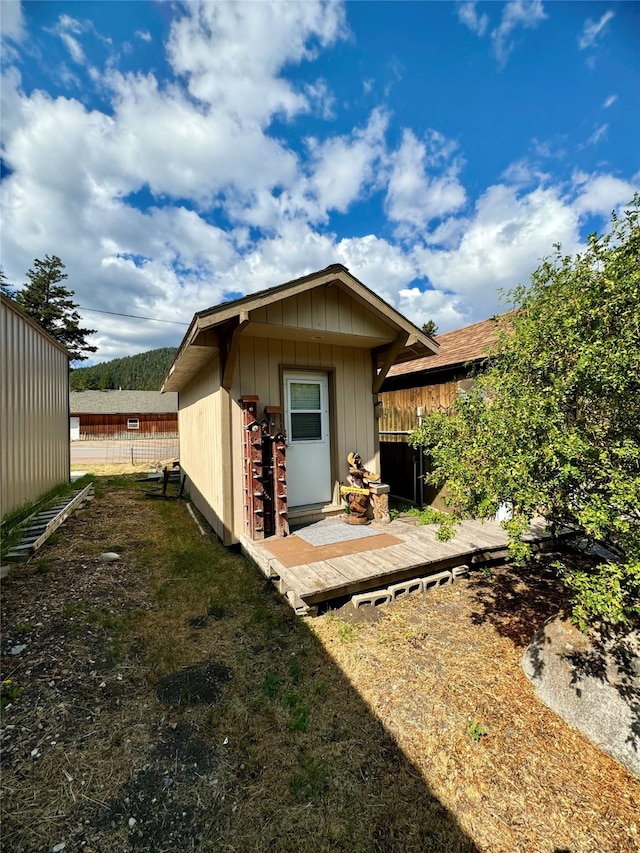 exterior space with a wooden deck