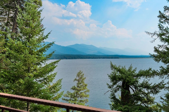 view of water feature featuring a mountain view