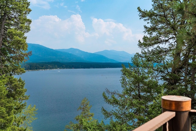 property view of water with a mountain view