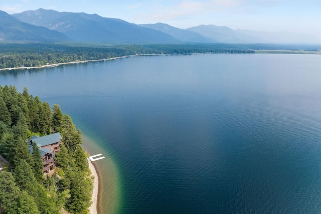 property view of water with a mountain view