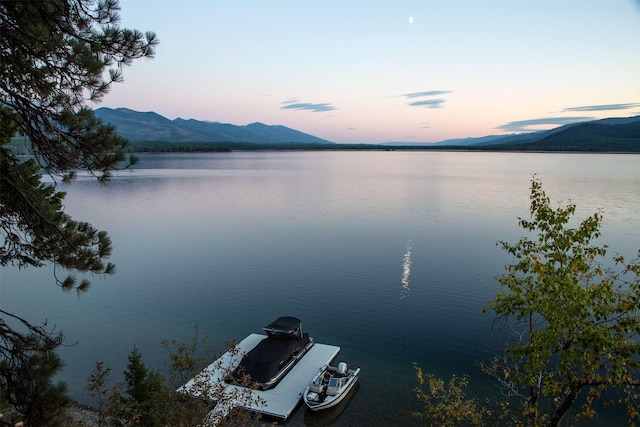 property view of water featuring a mountain view