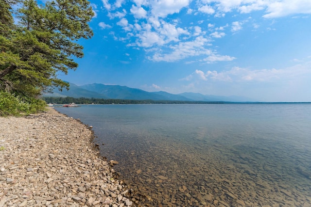 property view of water with a mountain view