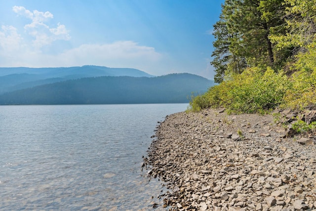 property view of water with a mountain view