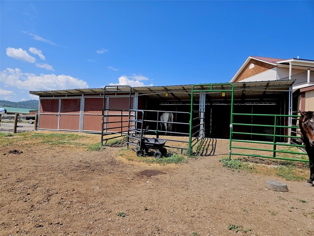 view of horse barn