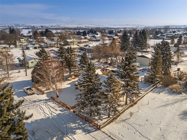 view of snowy aerial view