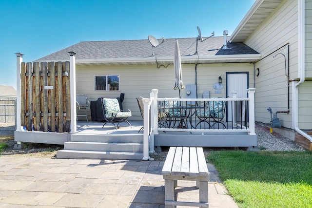 wooden deck with fence