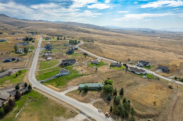 aerial view featuring a mountain view