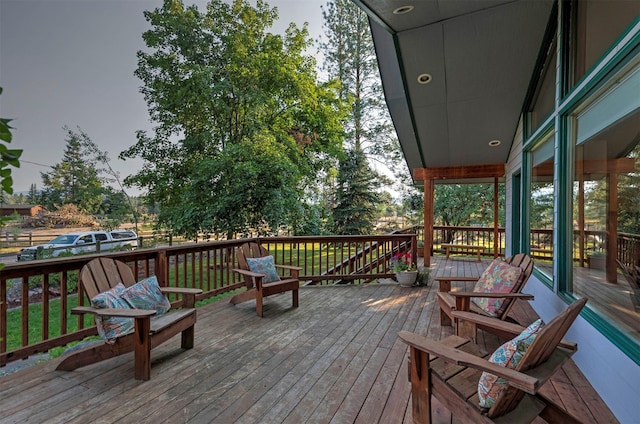 view of wooden terrace