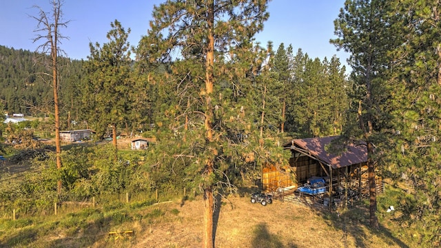 aerial view with a view of trees