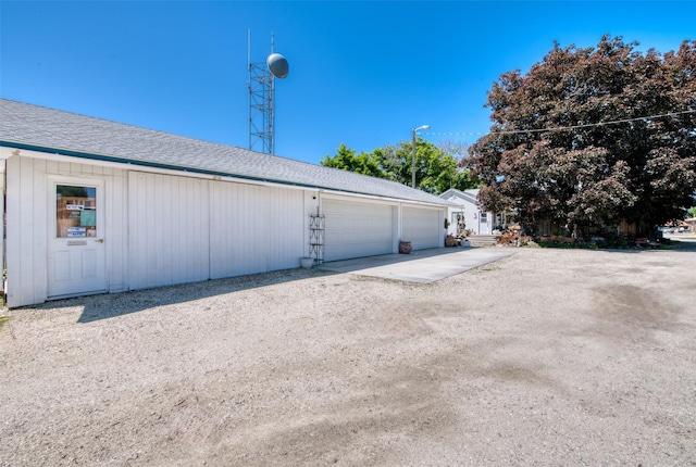 garage with driveway