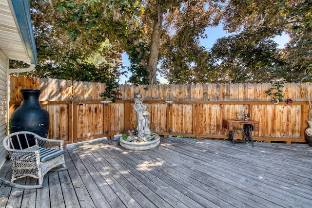 wooden deck with fence