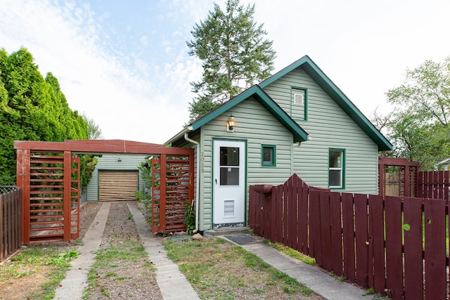 view of bungalow-style home