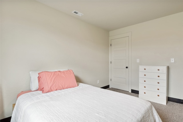 bedroom with carpet floors