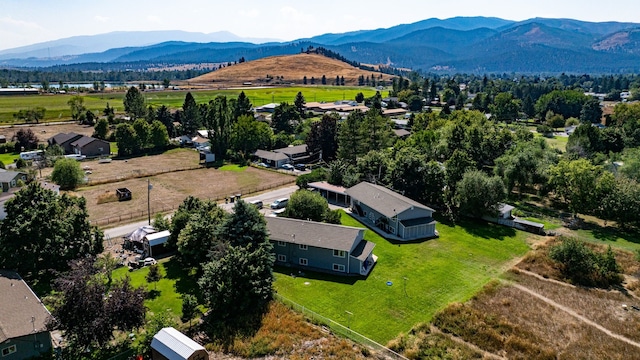 bird's eye view featuring a mountain view