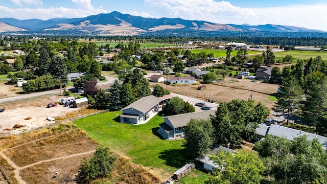 bird's eye view featuring a mountain view