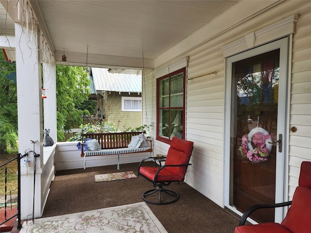 exterior space featuring covered porch