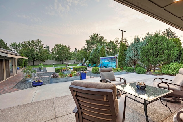 view of patio with fence