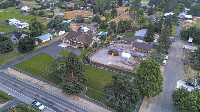 drone / aerial view with a residential view