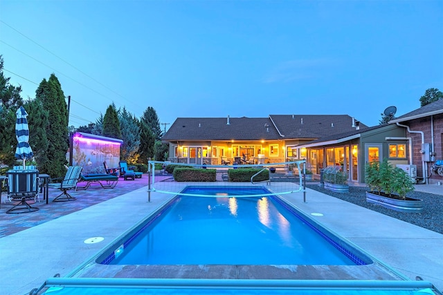 view of pool with a patio and a fenced in pool