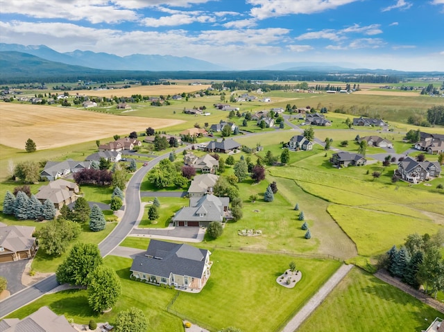 aerial view featuring a mountain view