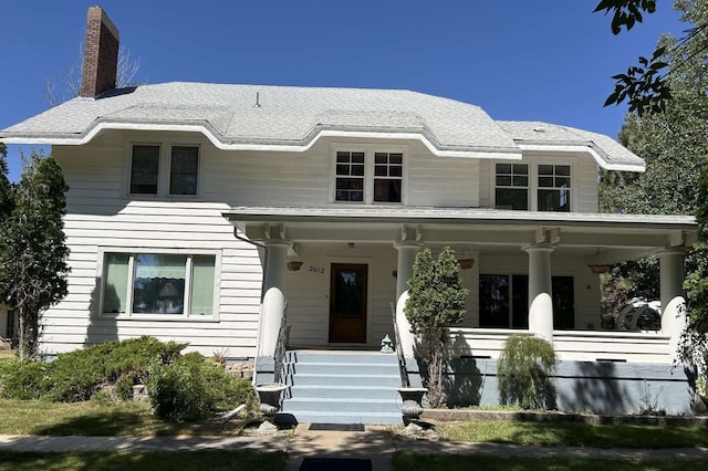 view of front of home with a porch