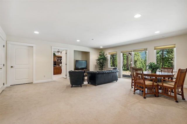 1550 Rolling Ridge Loop, Kalispell, MT 59901 - dining room with light colored carpet and recessed lighting
