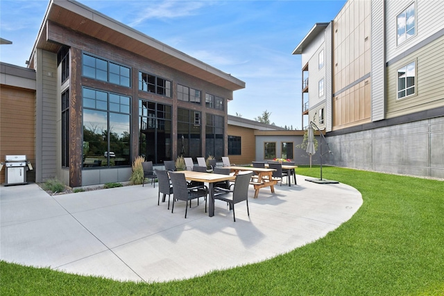 view of patio / terrace with a grill