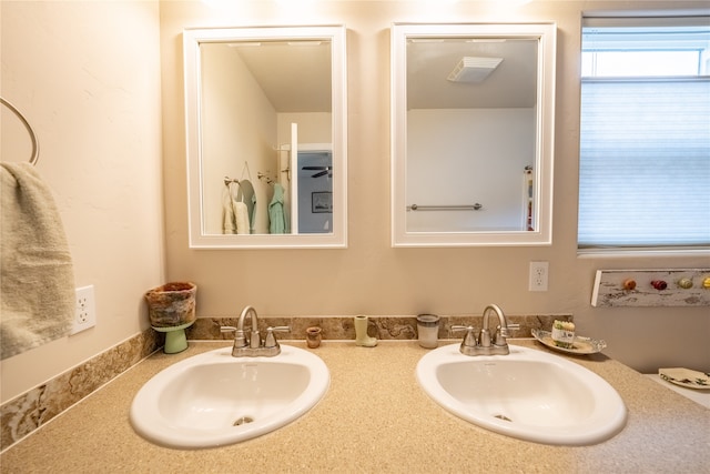 bathroom with vanity