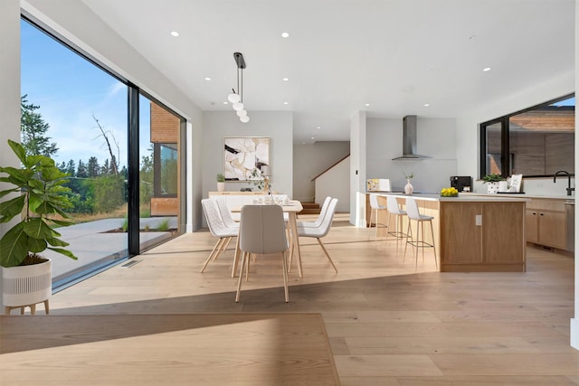 2025 Edward Ct, Missoula, MT 59804 - dining space featuring light wood-style flooring, visible vents, and recessed lighting