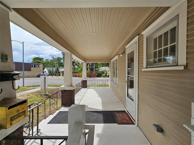 view of patio featuring covered porch