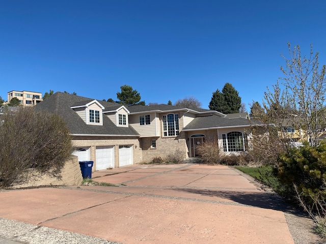 view of front of home featuring a garage