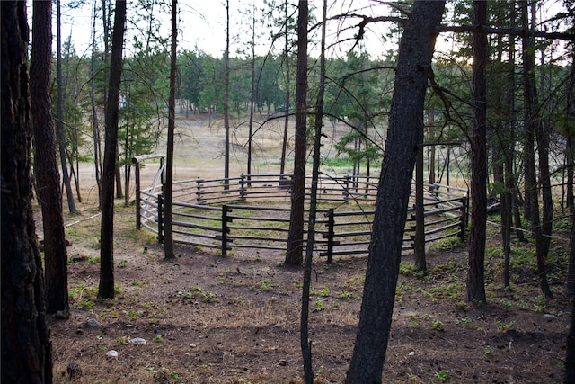 exterior space with a rural view