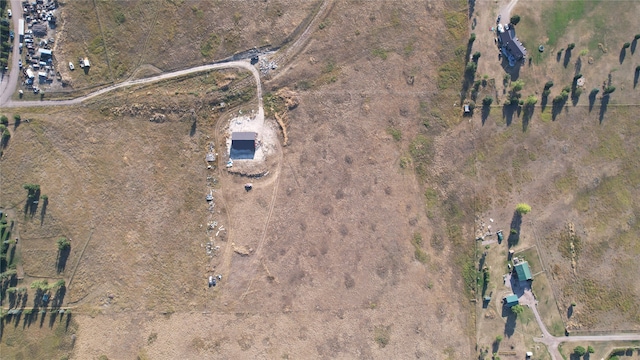 drone / aerial view with a rural view