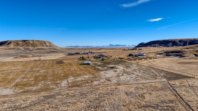 view of mountain feature featuring a rural view