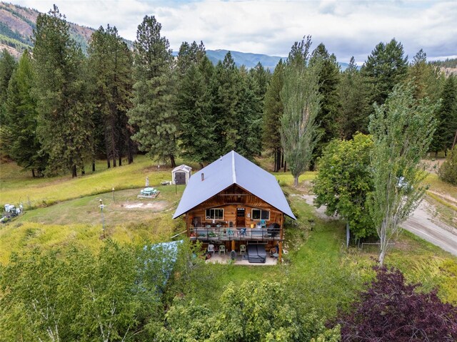 510 Johnson Ln, Superior, MT 59872 - aerial view of property and surrounding area featuring a forest