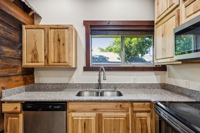 kitchen with stainless steel appliances and sink