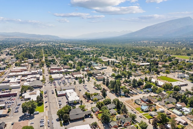 aerial view featuring a mountain view