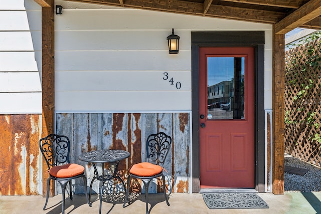 view of doorway to property