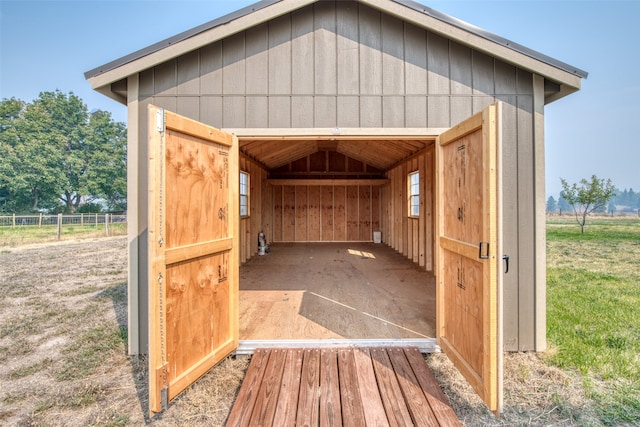 view of horse barn