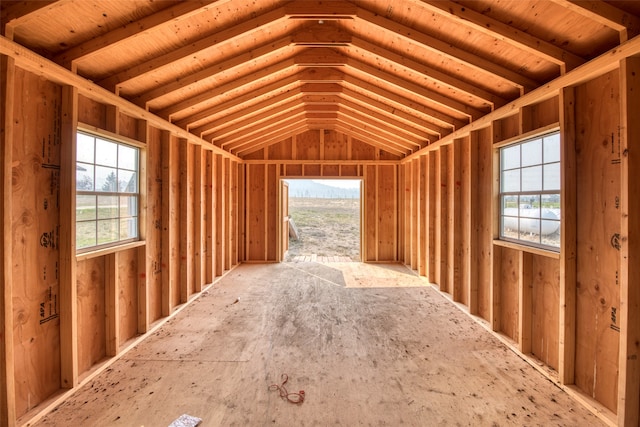 view of storage area