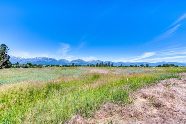 property view of mountains featuring a rural view