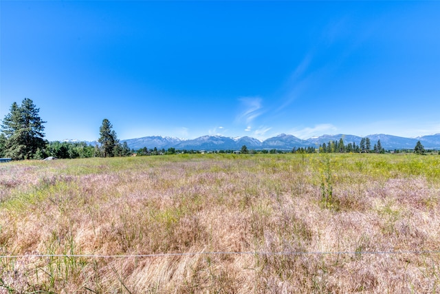 view of mountain feature featuring a rural view