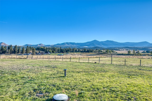 property view of mountains featuring a rural view