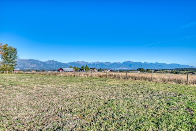 view of mountain feature featuring a rural view