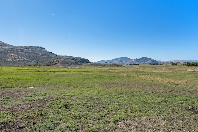 mountain view with a rural view