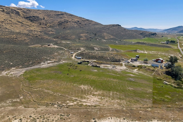 property view of mountains with a rural view