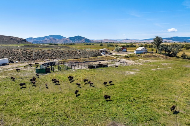 property view of mountains featuring a rural view