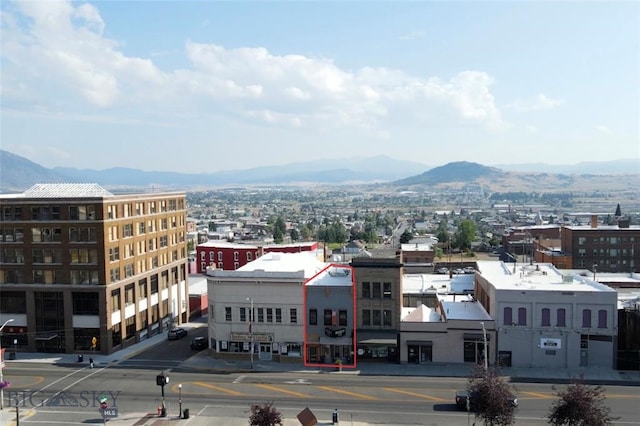 city view with a mountain view