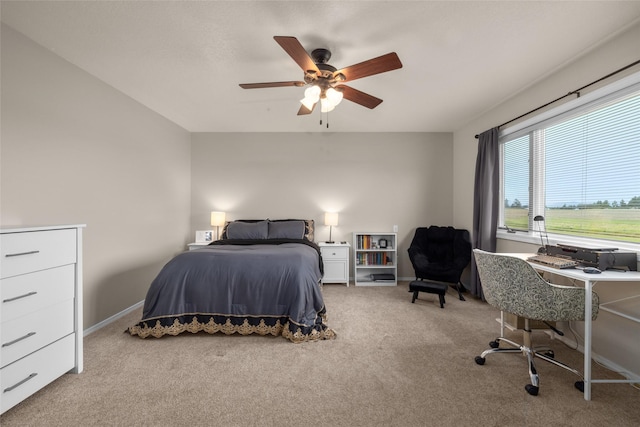 125 Ponderosa Ln, Kalispell, MT 59901 - bedroom with carpet floors, ceiling fan, and an office area
