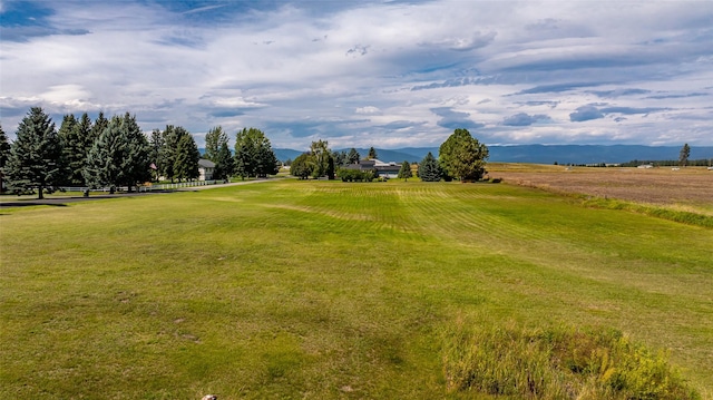 125 Ponderosa Ln, Kalispell, MT 59901 - surrounding community with a mountain view and a lawn